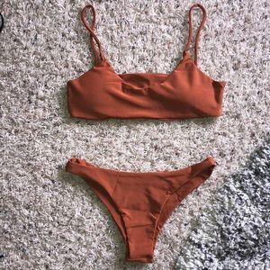 Brand New Burnt Orange Two Piece